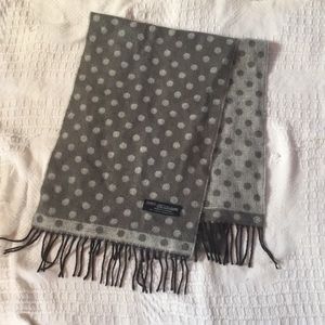 100% cashmere polka dot scarf